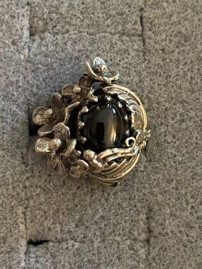 Vintage Sterling Silver Ring Size 5 Handmade Gemstone Bob Stringer Y2K $225